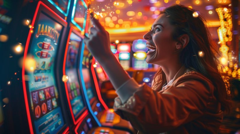 မြန်မာ ကစားသမား Mobile Slots ကစားနေသောပုံ